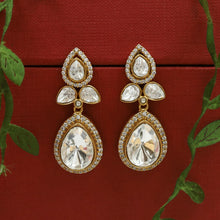 Moissanite Round Neck Kundan Necklace Set 20003-87