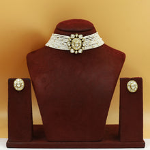 Moissanite Choker Kundan Necklace Set 20001-87