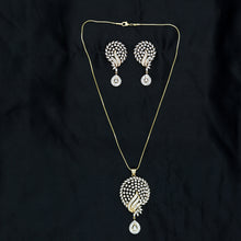 Medium Size Zircon/AD Pendant Set 9726-08