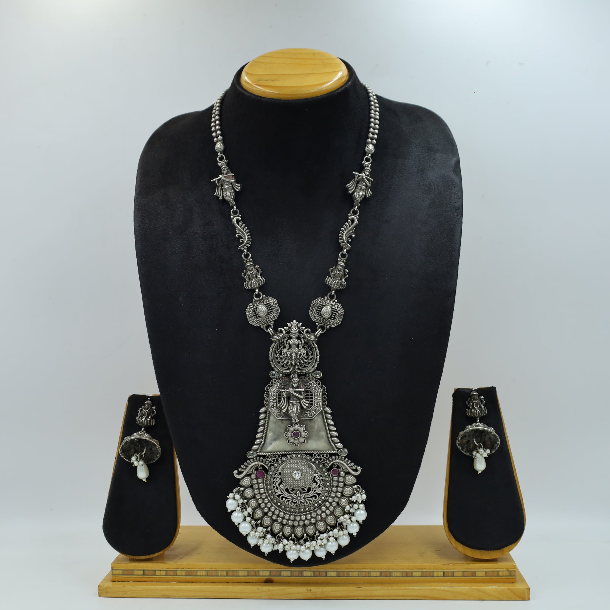 Heavy Oxidized Pendant Set 4356-81