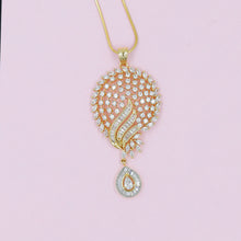 Medium Size Zircon/AD Pendant Set 9726-08