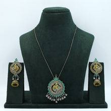 Green Oxidized Pendant Set1134-5199