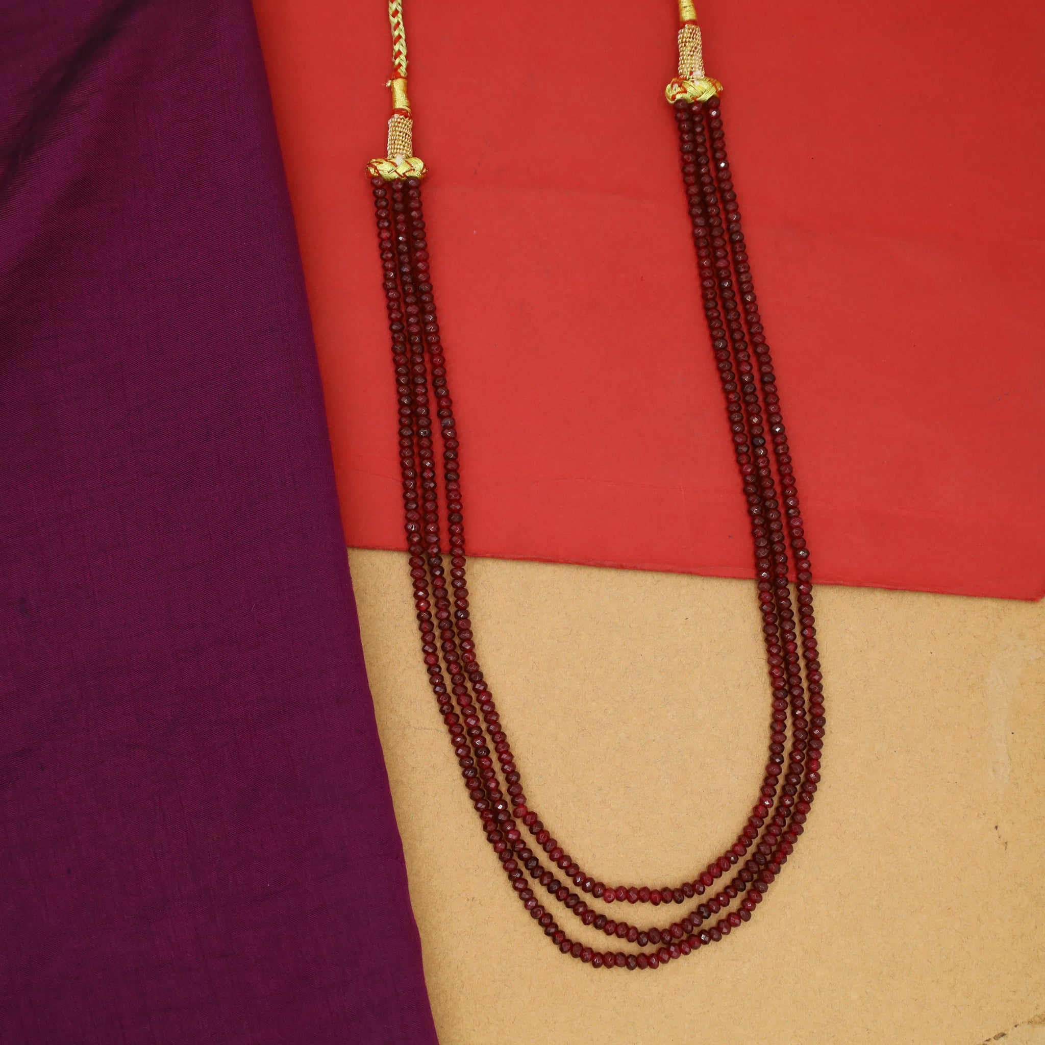 3 Line Pearl Necklace Set 16465-80