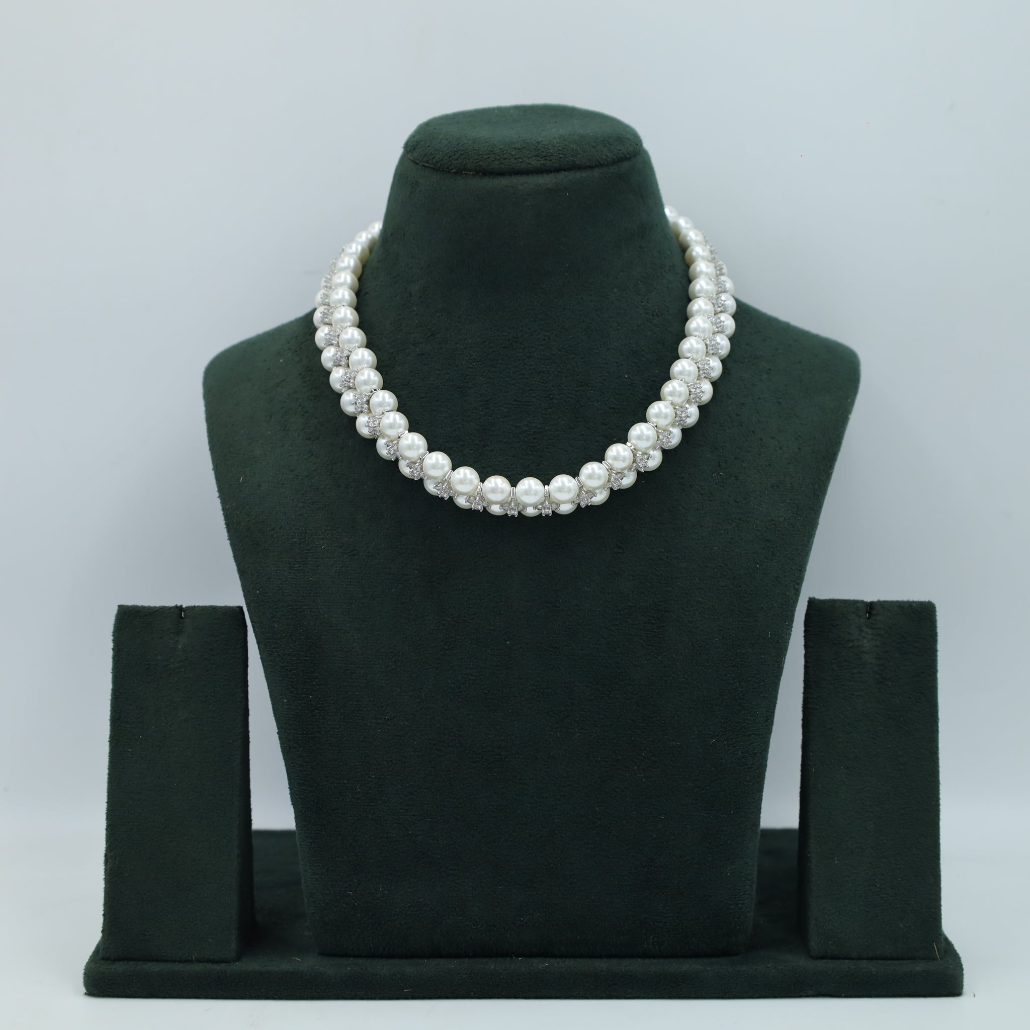 Choker Pearl Necklace Set 12756-05
