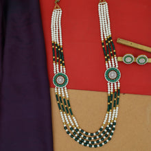 Ruby Green Zircon/AD Pendant Set 2534-6599