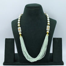 Mint Green Pearl Necklace Set