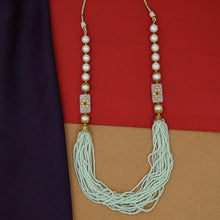 Mint Green Pearl Necklace Set