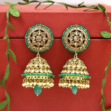 Green Antique Earrings 7652-1249