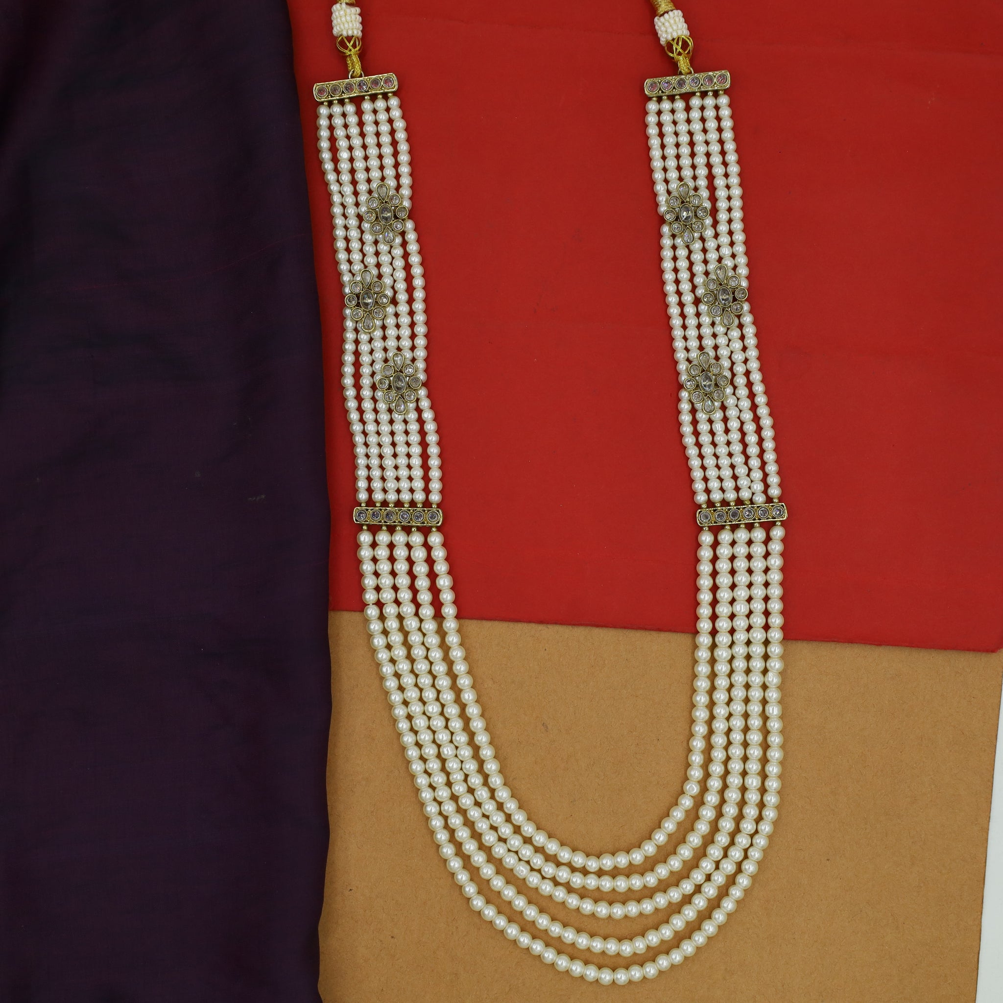 Long Neck Pearl Necklace Set 12663-28