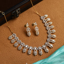 Round Neck Zircon/AD Necklace Set 3159-11