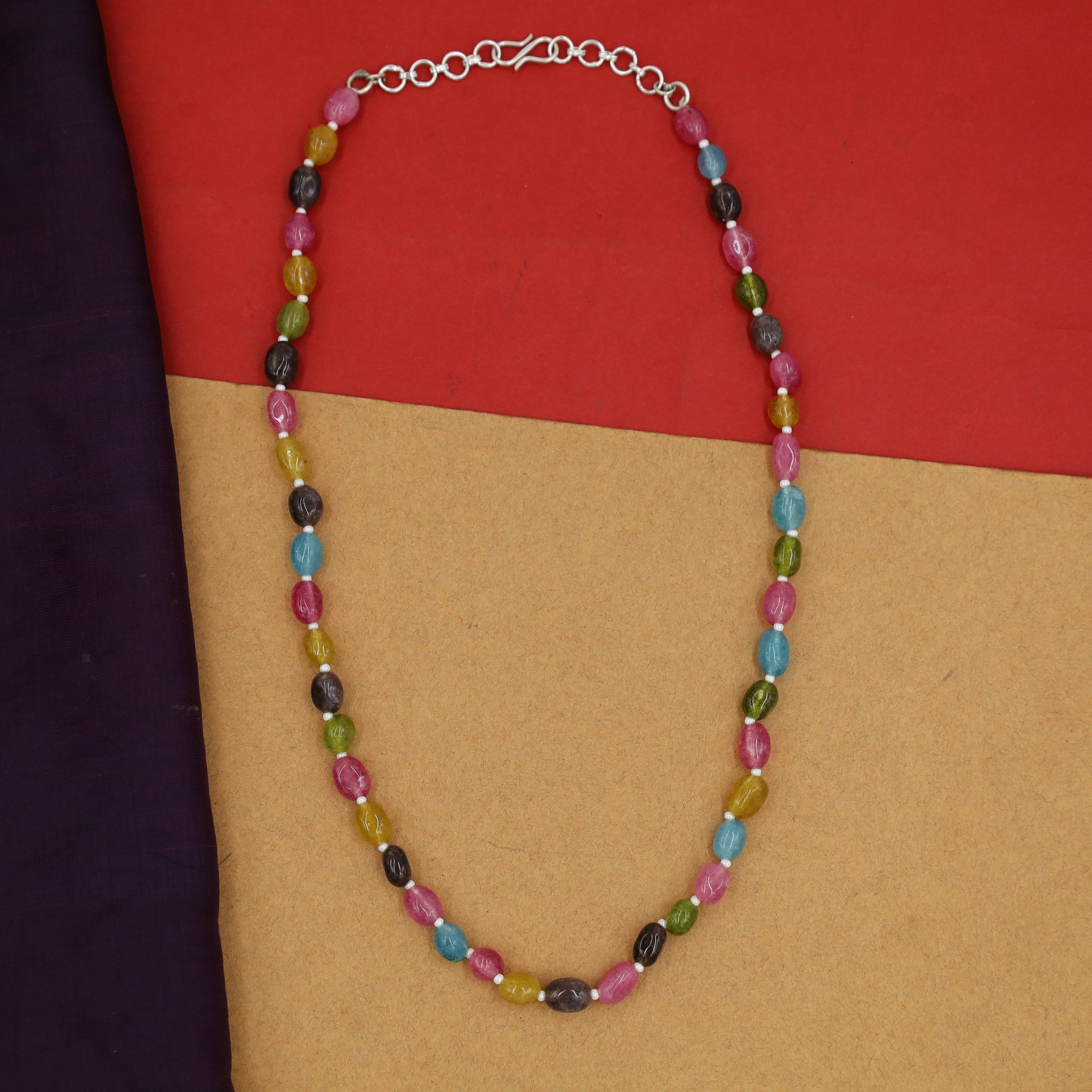 Single Line Colorful Pearl Mala 16119-35