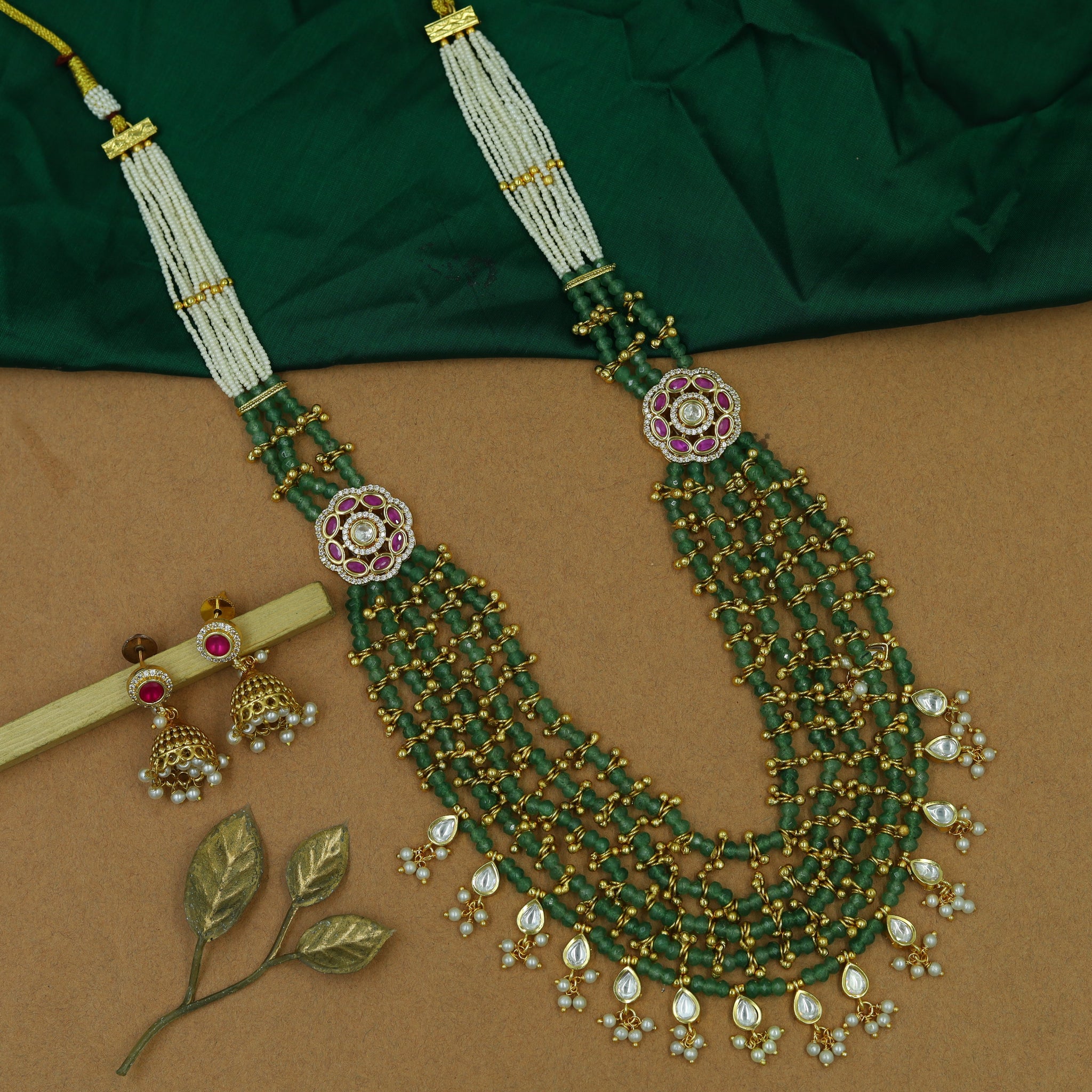 Long Neck Antique Necklace Set 16128-31