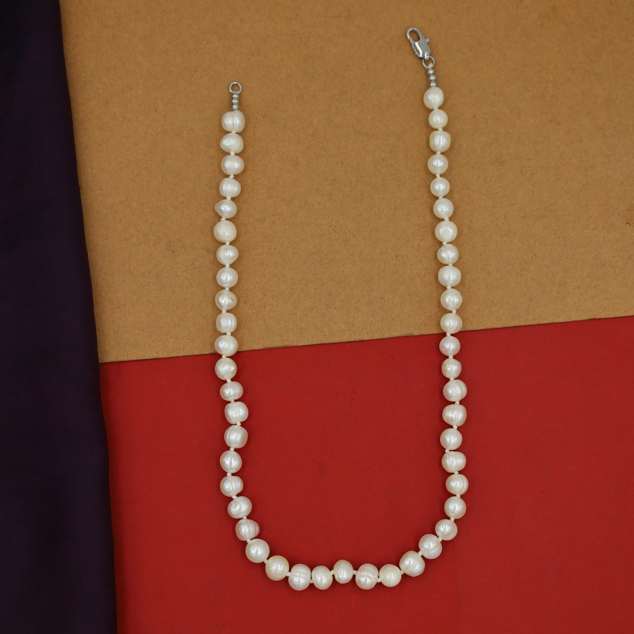 Round Neck Pearl Necklace Set 12748-05