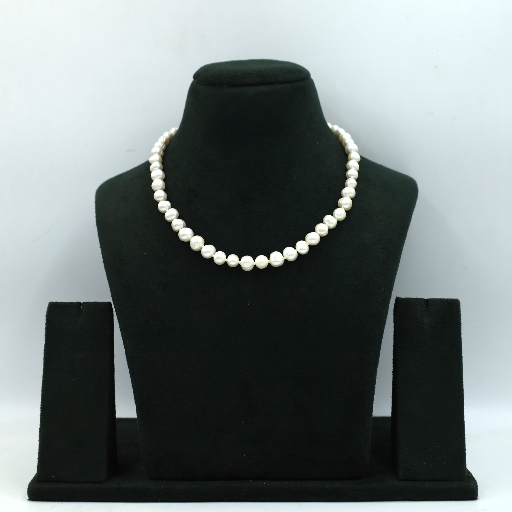 Round Neck Pearl Necklace Set 12753-05