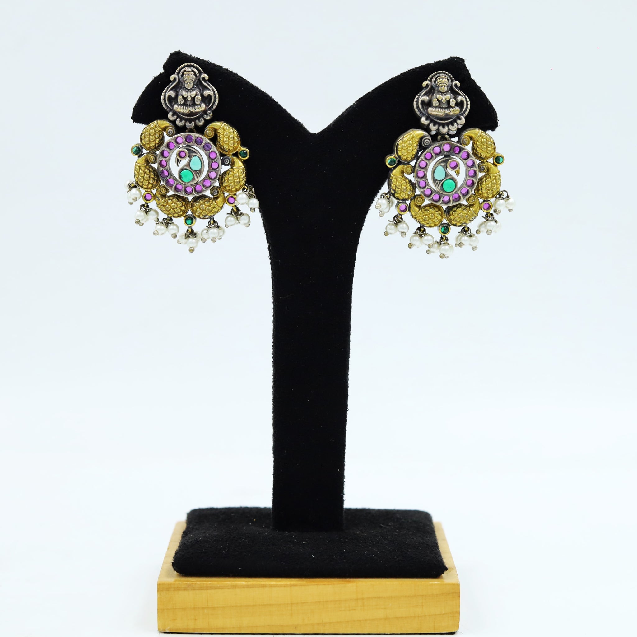 Round Neck Oxidized Necklace Set 13222-33