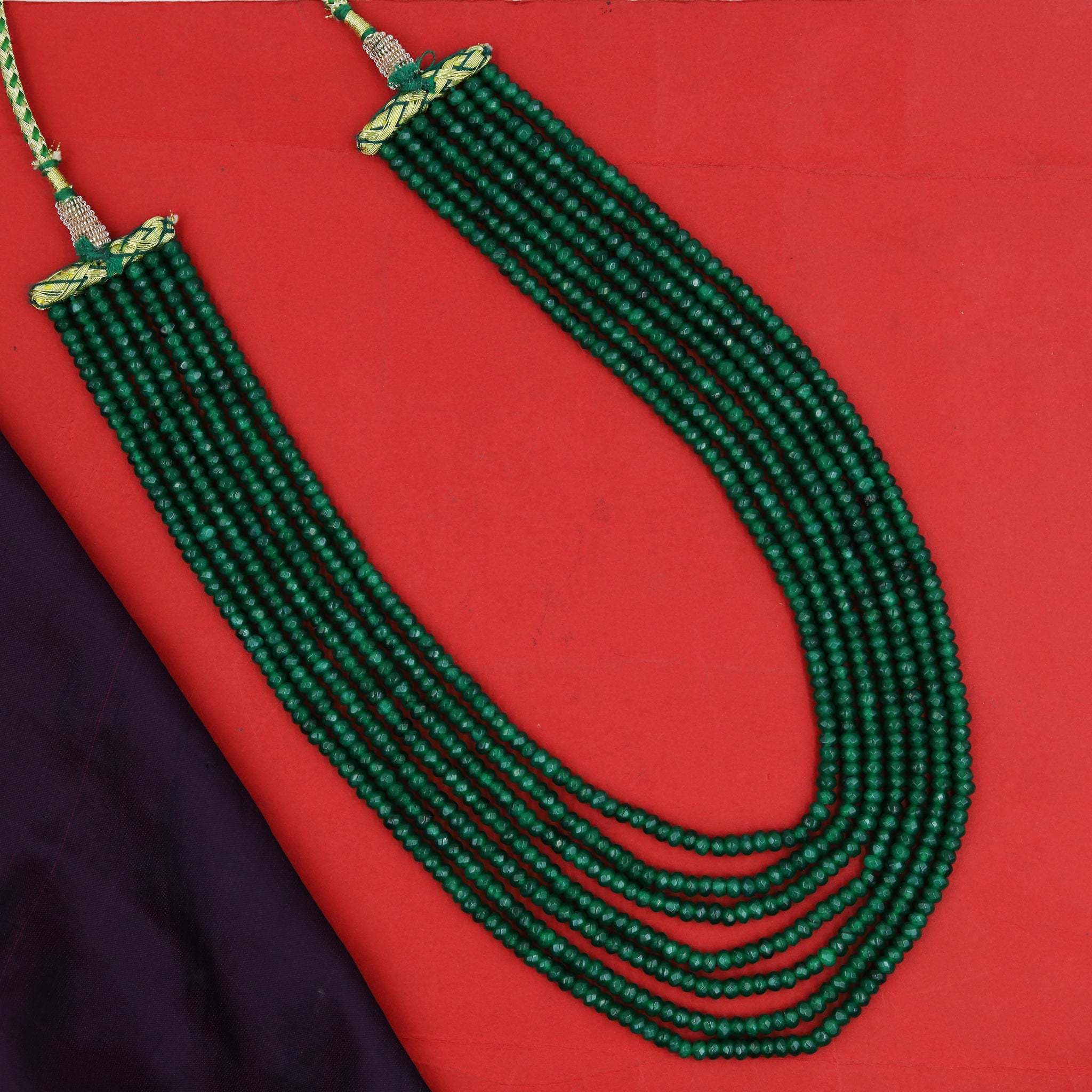 Green Pearl Necklace Set 11996-8237
