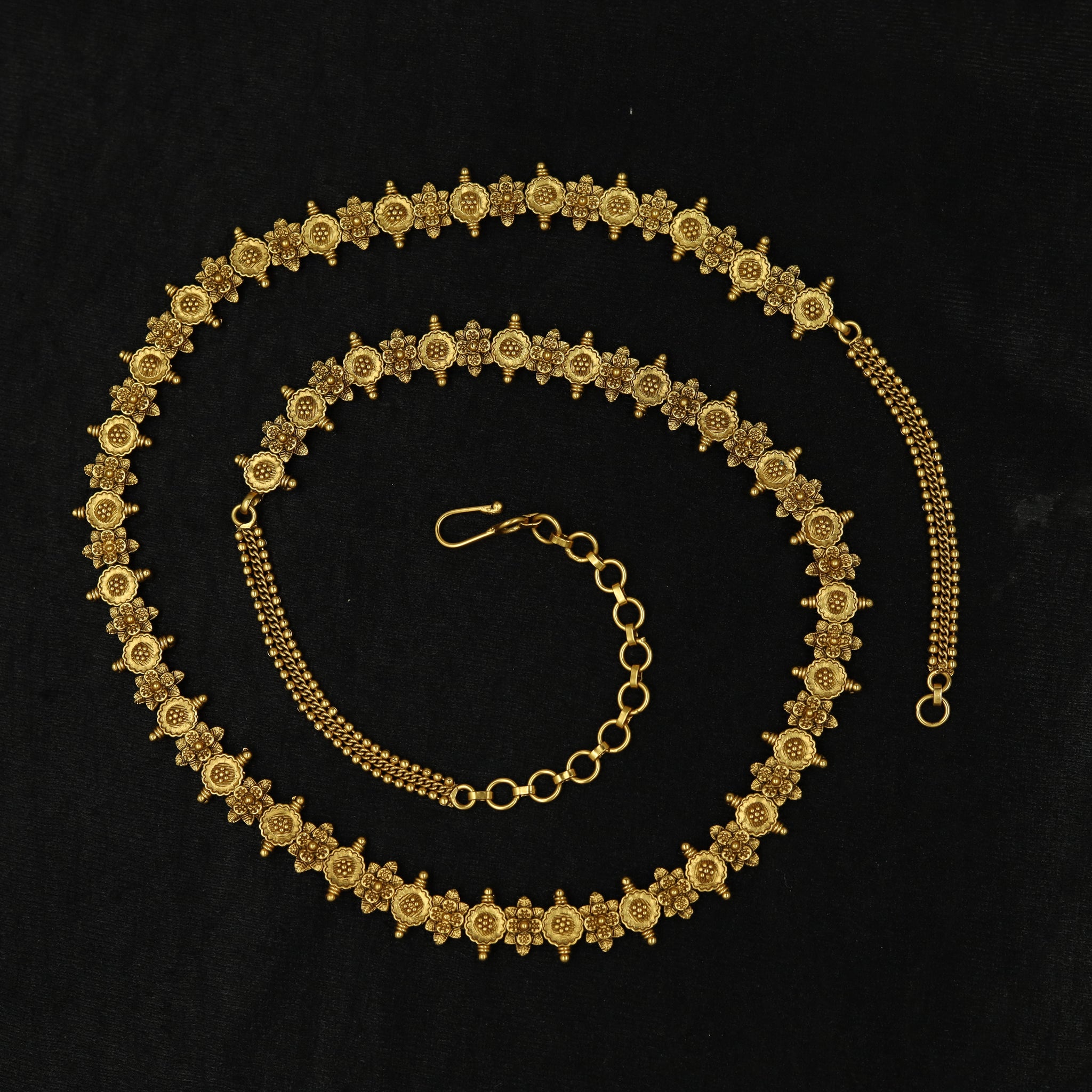 Antique Gold Polish Kamarband 3736-28