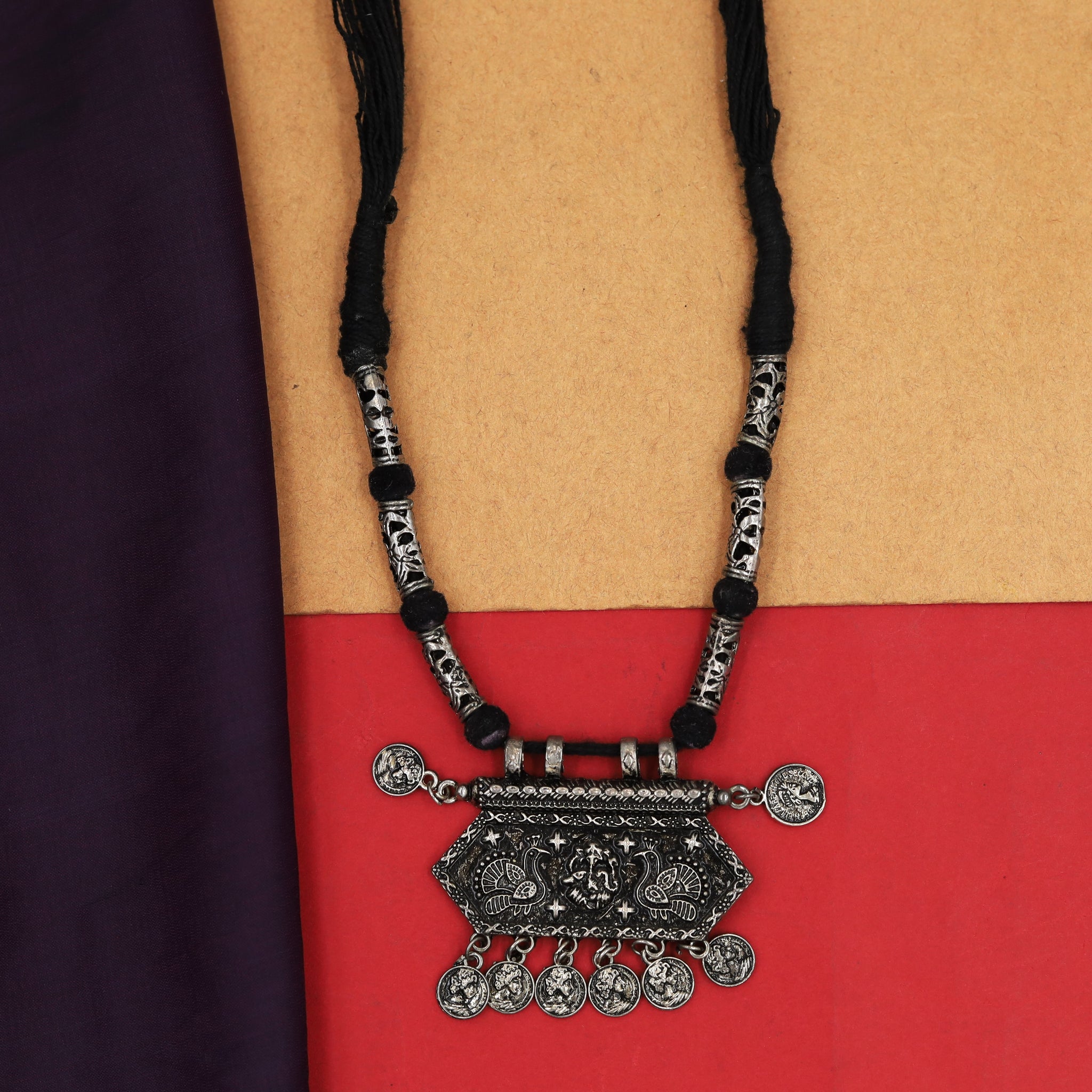 Black Oxidized Pendant Set 8667-2675
