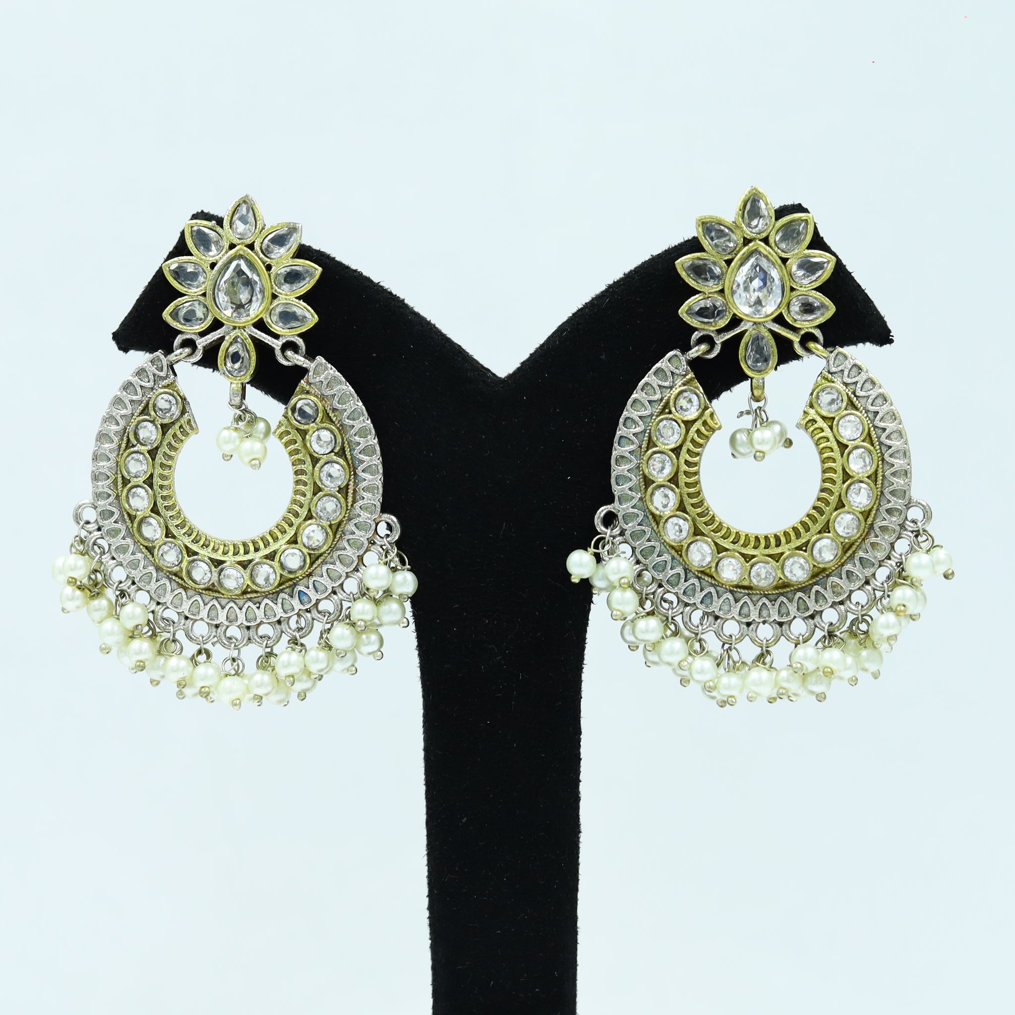 Chandbali Oxidized Earring 12635-28