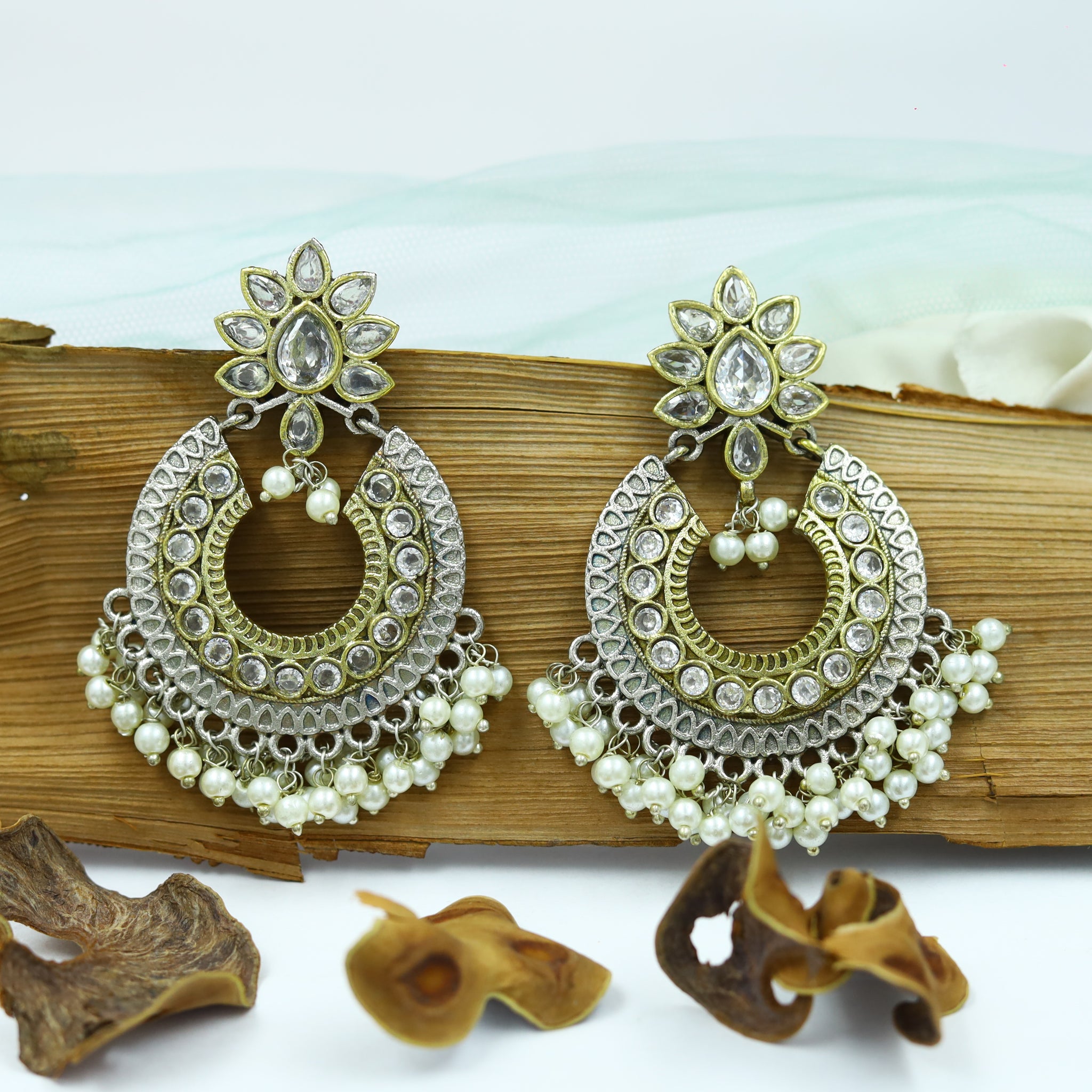 Chandbali Oxidized Earring 12635-28