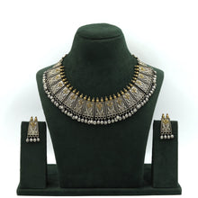 Gold Oxidized Necklace Set 11687-7816
