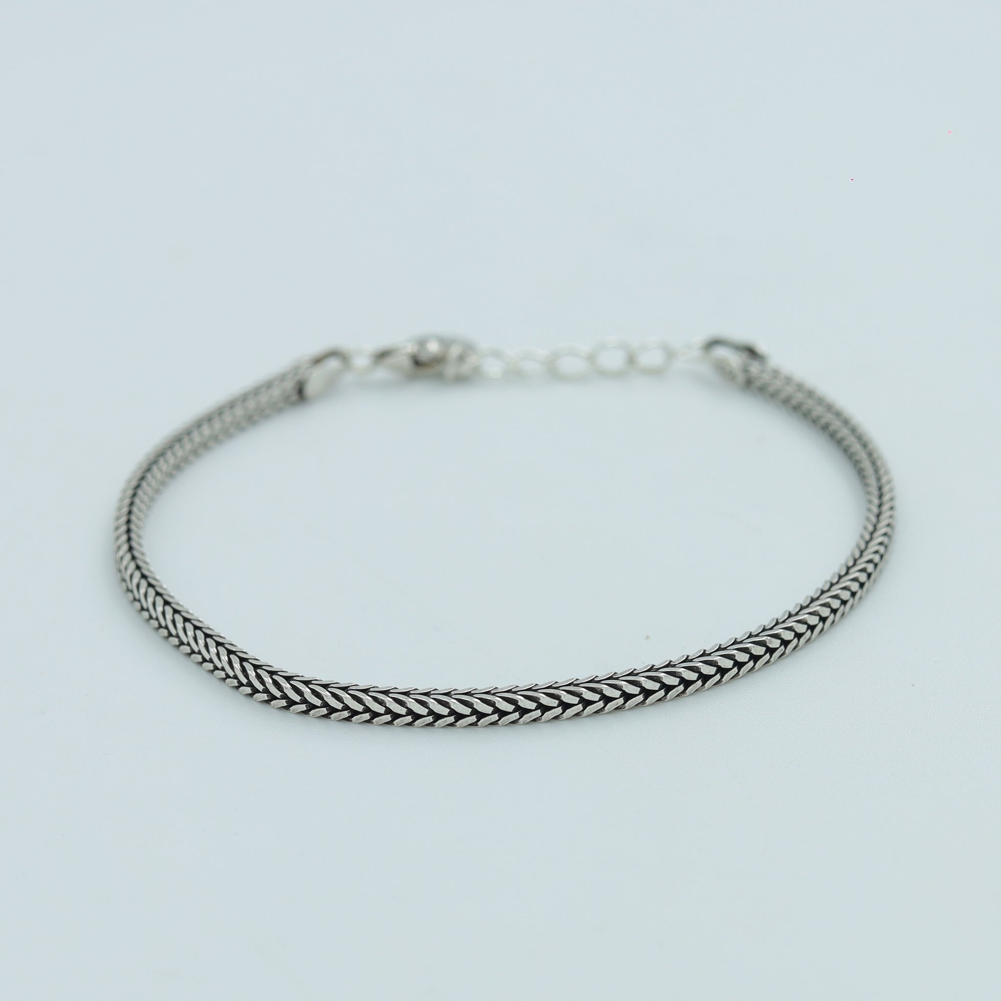 925 Hallmarked Pure Oxidized Silver Bracelet 7898-20