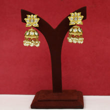 White Kundan Jhumki 6393-1225