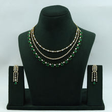 Round Neck Zircon/AD Necklace Set 15345-69