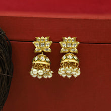 White Kundan Jhumki 6393-1225