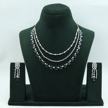 Round Neck Zircon/AD Necklace Set 15345-69