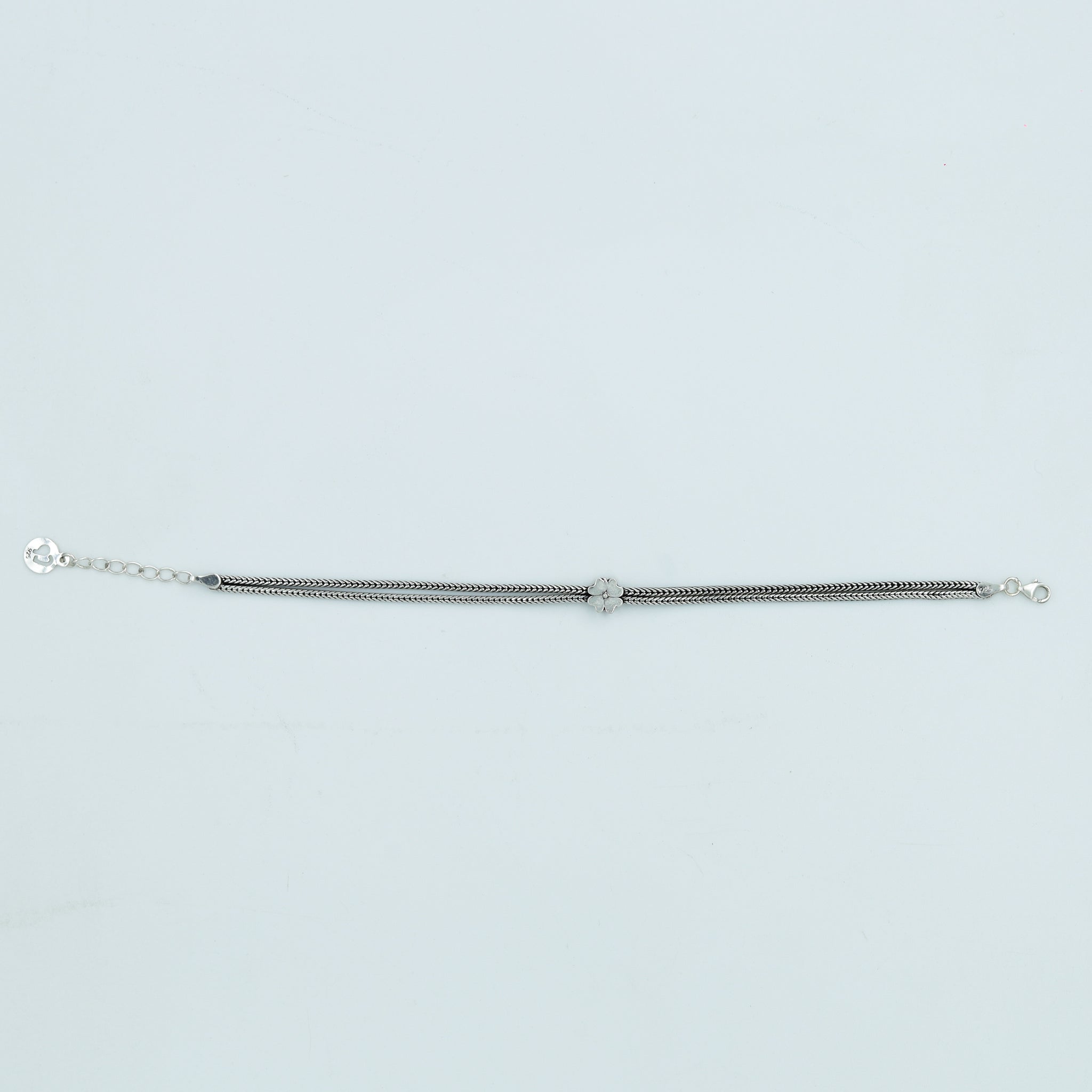 925 Hallmarked Silver Oxidized Silver Bracelet 7897-20