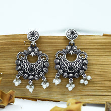 Chandbali Oxidized Earring 13208-33