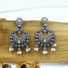Chandbali Oxidized Earring 13208-33