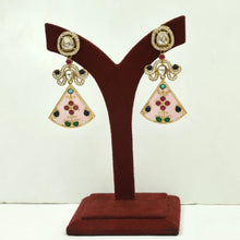 Sabyasachi Inspired Moissanite Danglers Kundan Earring 11871-87