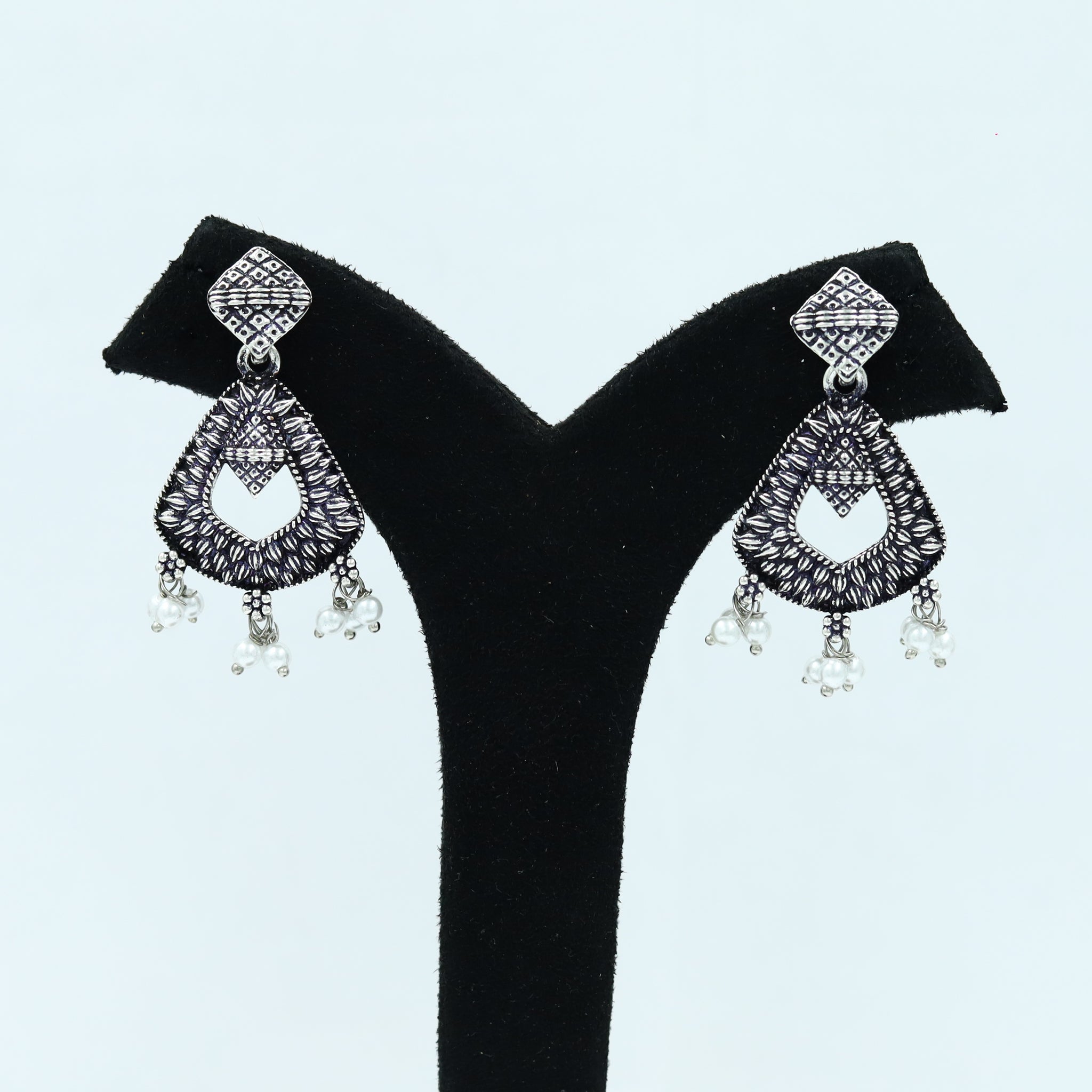 Chandbali Oxidized Earring 13205-33