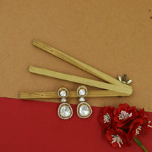 Double Line Round Neck Kundan Necklace Set 16480-87