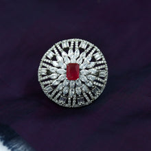 Zircon/AD Ruby Ring 4872-8937