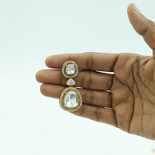 Double Line Round Neck Kundan Necklace Set 16480-87