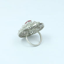 Zircon/AD Ruby Ring 4872-8937