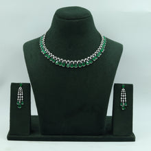 Round Neck Zircon/AD Necklace Set 15341-69