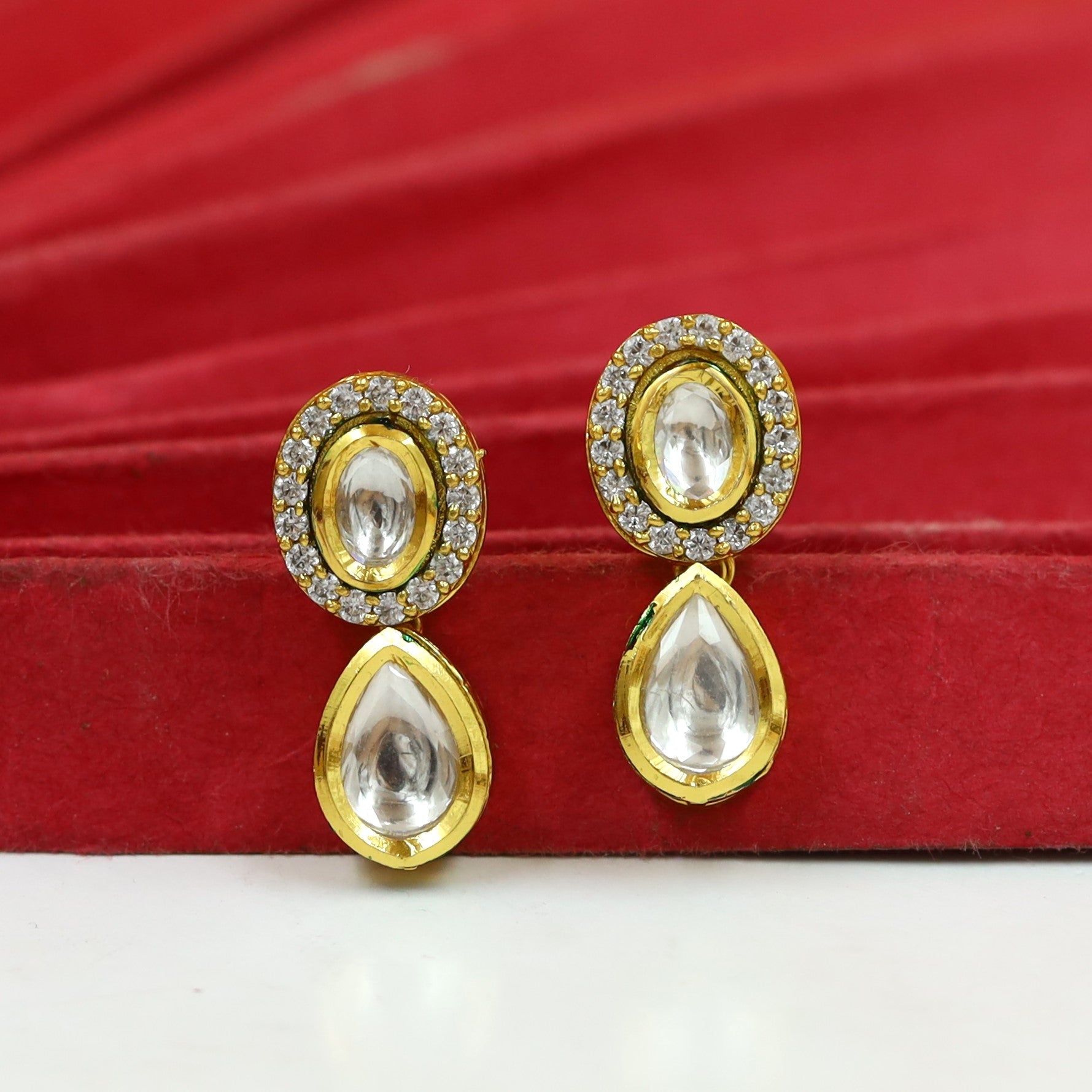 Light Kundan Pendant Set 7821-21