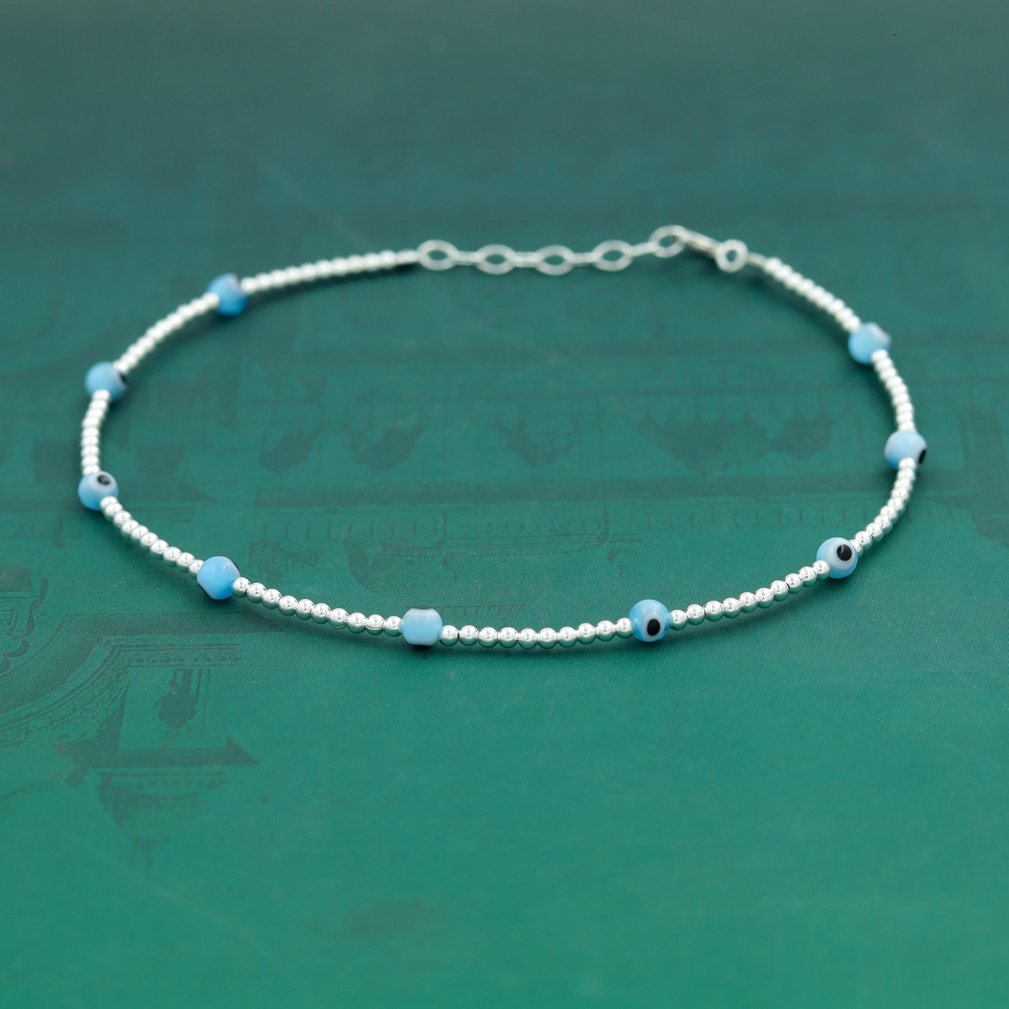 Pure 925 Hallmarked Silver Anklet 9777-22