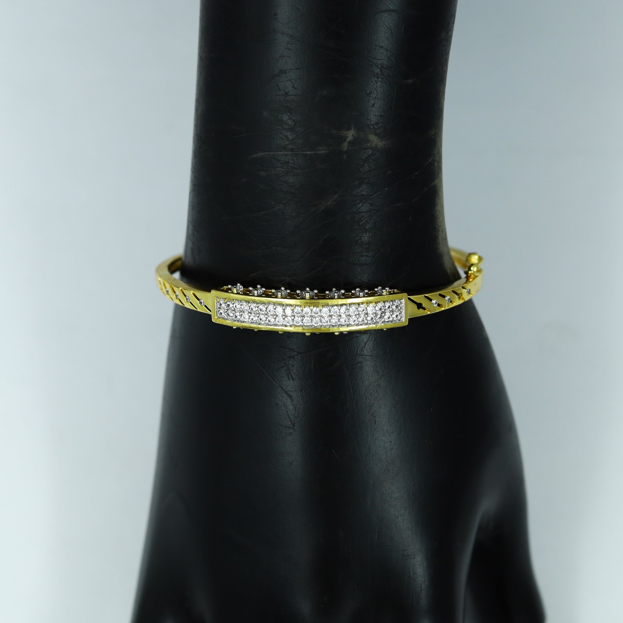 Zircon/AD Gold Plated Bracelet 13398-100