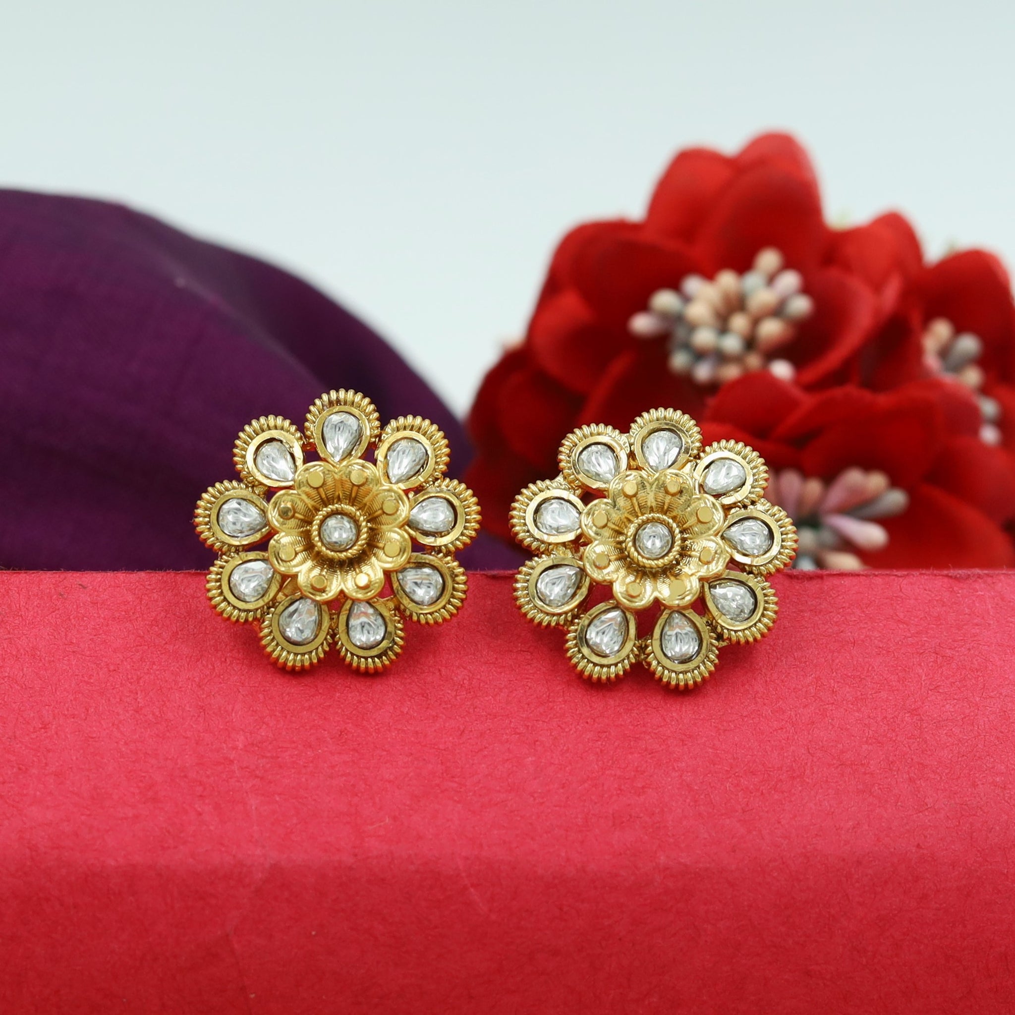 Tops/Studs Gold Look Earring 16526-31
