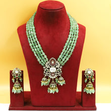 Long Neck Kundan Necklace Set 19814-95