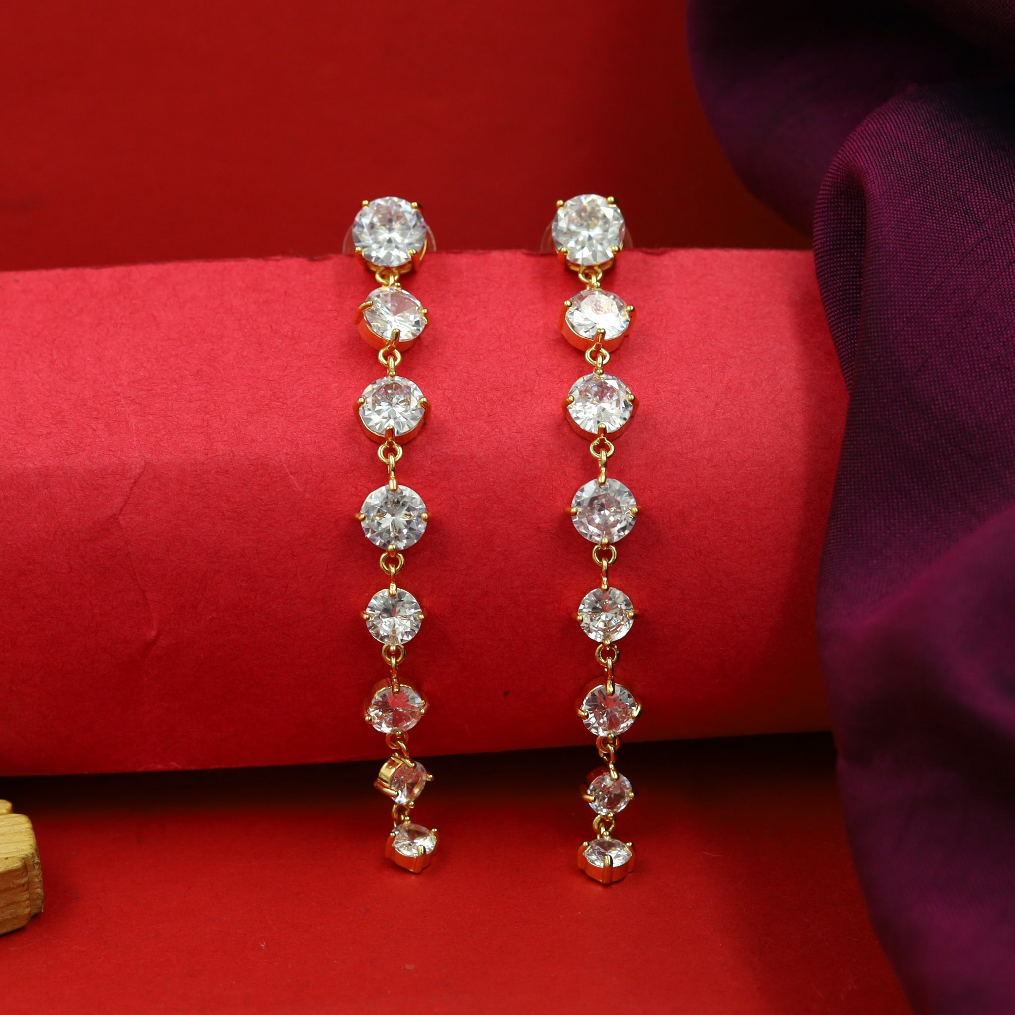 Danglers Zircon/AD Earring 16541-31
