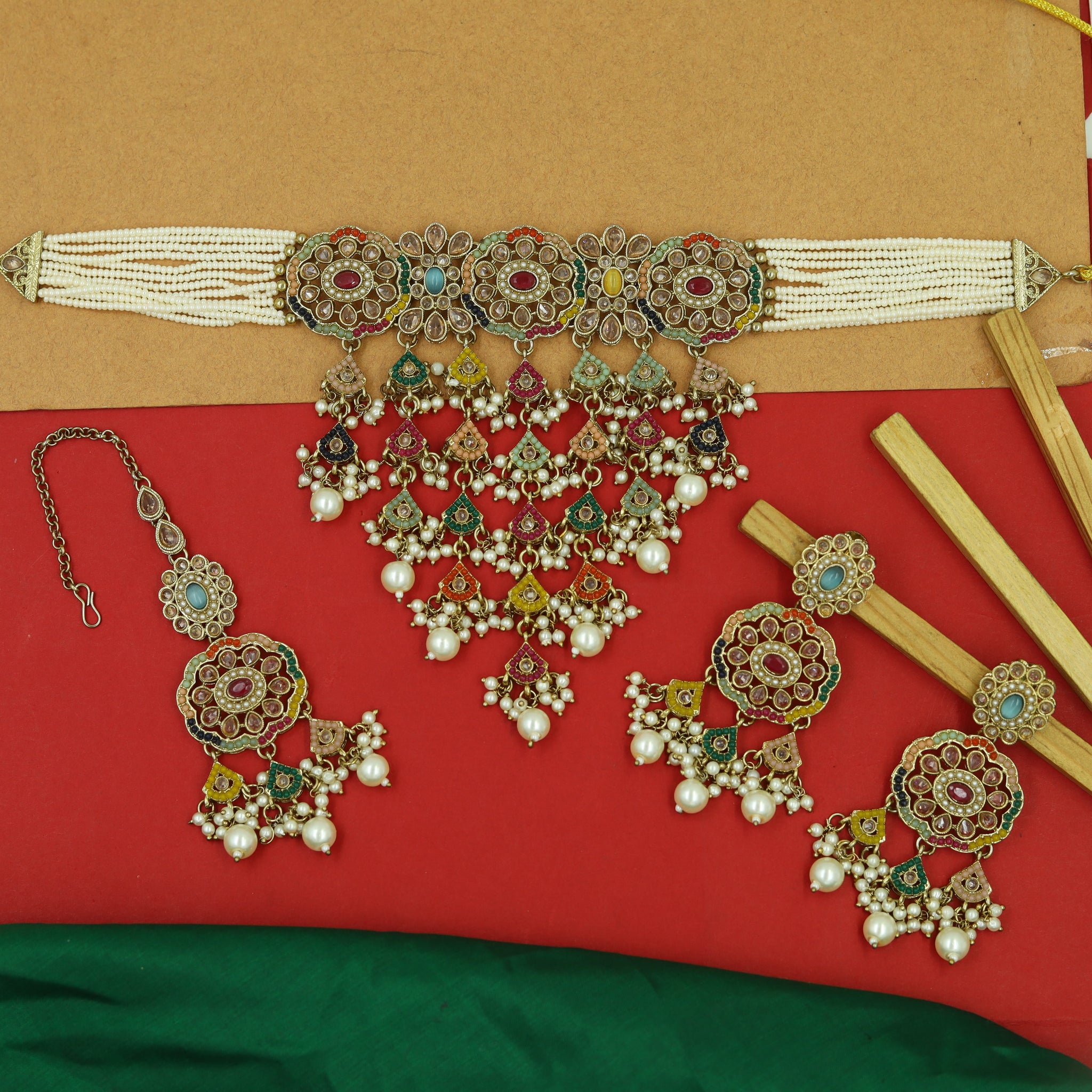 Choker Antique Necklace Set 16507-31