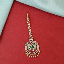 Zircon/AD Green Maang Tikka 11422-7459