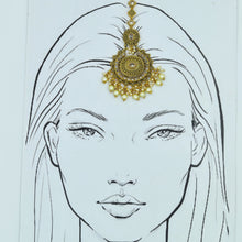 Gold Maang Tikka 12925-9559