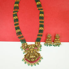 Long Neck Temple Necklace Set 19744-1
